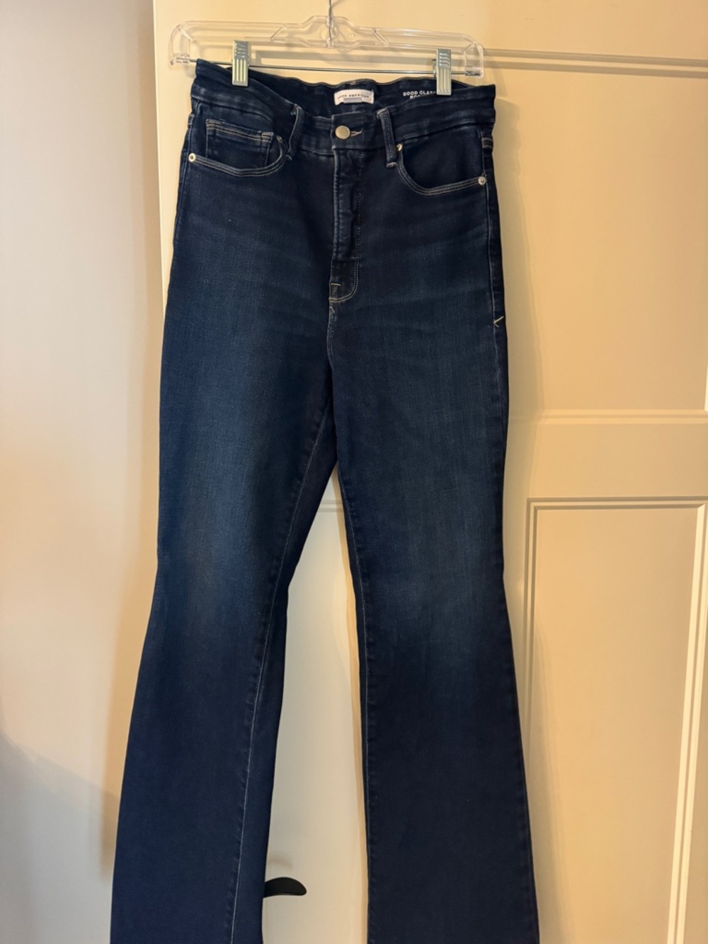 Good American Dark Indigo Bootcut Jeans